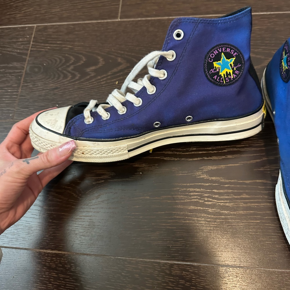 Converse Navy High-Tops with Star Patch